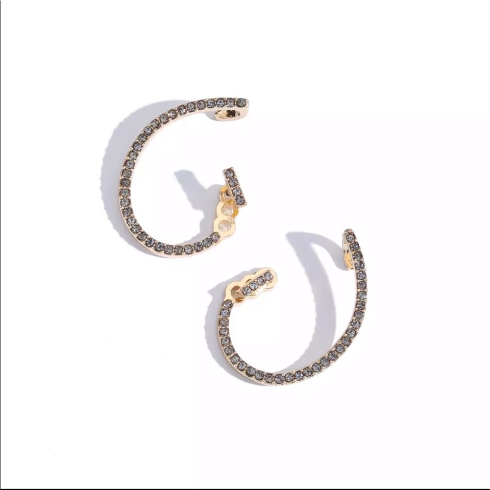 • Millie • Rhinestone Earring Cuffs - Picture 3 of 4